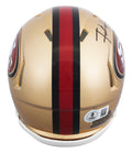 49ers Frank Gore Signed 1996-08 Throwback Speed Mini Helmet BAS Witnessed