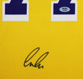 Lakers Luka Doncic Signed Yellow Nike Swingman Framed Jersey PSA/DNA #AP89097