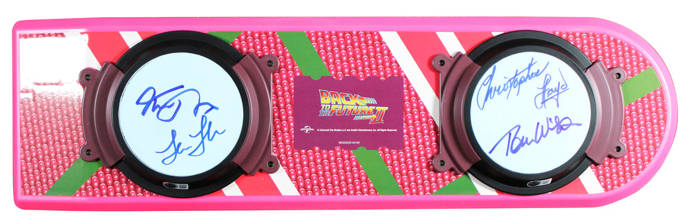 Back To The Future (4) Fox, Lloyd, Thompson & Wilson Signed Hoverboard BAS Wit