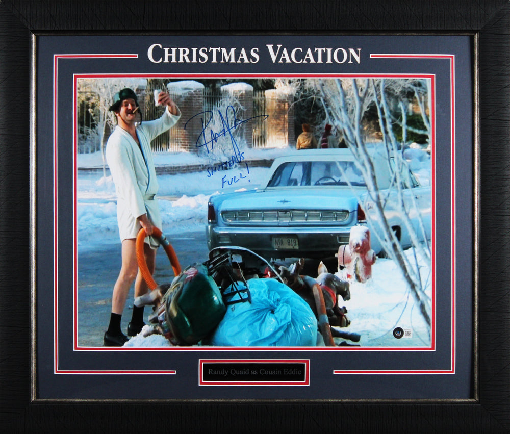 Randy Quaid Christmas Vacation "S******'s Full" Signed 16x20 Framed Photo BAS 2