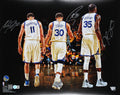 Warriors Stephen Curry, Kevin Durant & Klay Thompson Signed 16x20 Photo BAS