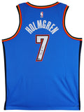 Thunder Chet Holmgren Signed Blue Nike Icon Edition Swingman Jersey BAS Witness