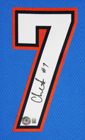Thunder Chet Holmgren Signed Blue Nike Icon Edition Swingman Jersey BAS Witness
