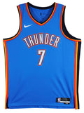 Thunder Chet Holmgren Signed Blue Nike Icon Edition Swingman Jersey BAS Witness