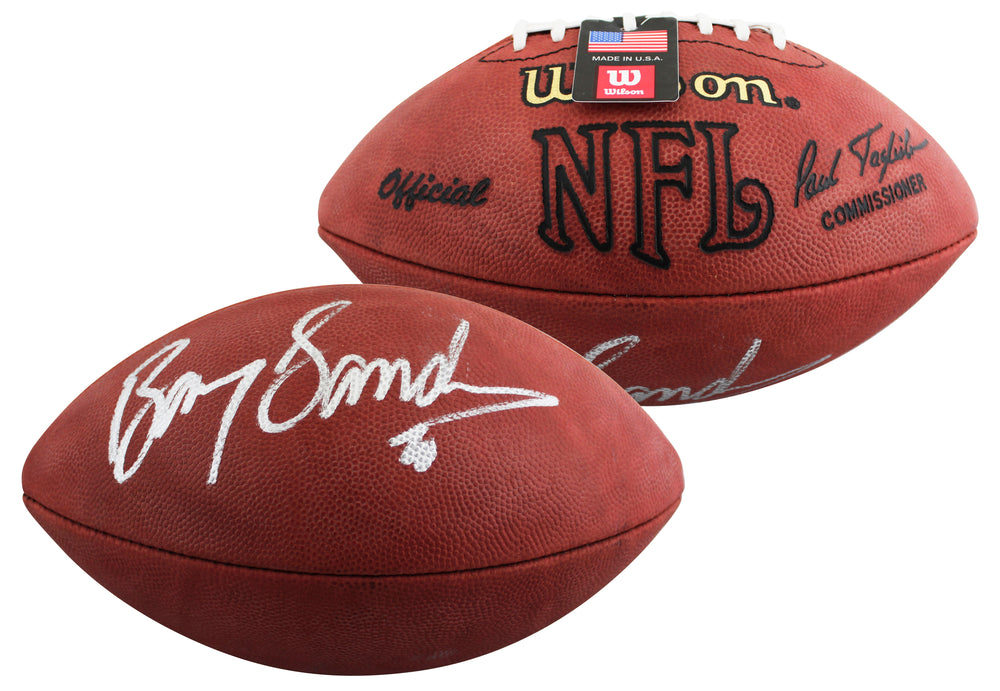 Lions Barry Sanders Authentic Signed Wilson Official Nfl Football BAS #BV70235