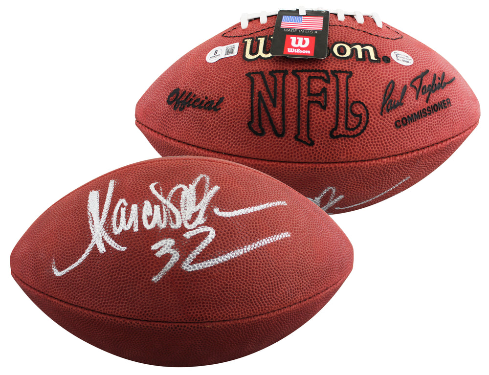 Raiders Marcus Allen Authentic Signed Wilson Official Nfl Football BAS #BV70236