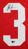 Ohio State Jack Sawyer Authentic Signed Red Pro Style Framed Jersey BAS 2