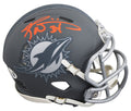 Dolphins Ricky Williams Authentic Signed Slate Speed Mini Helmet JSA Witness
