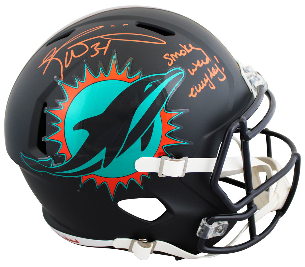 Dolphins Ricky Williams "SWE" Signed Rivalries Full Size Speed Rep Helmet JSA W