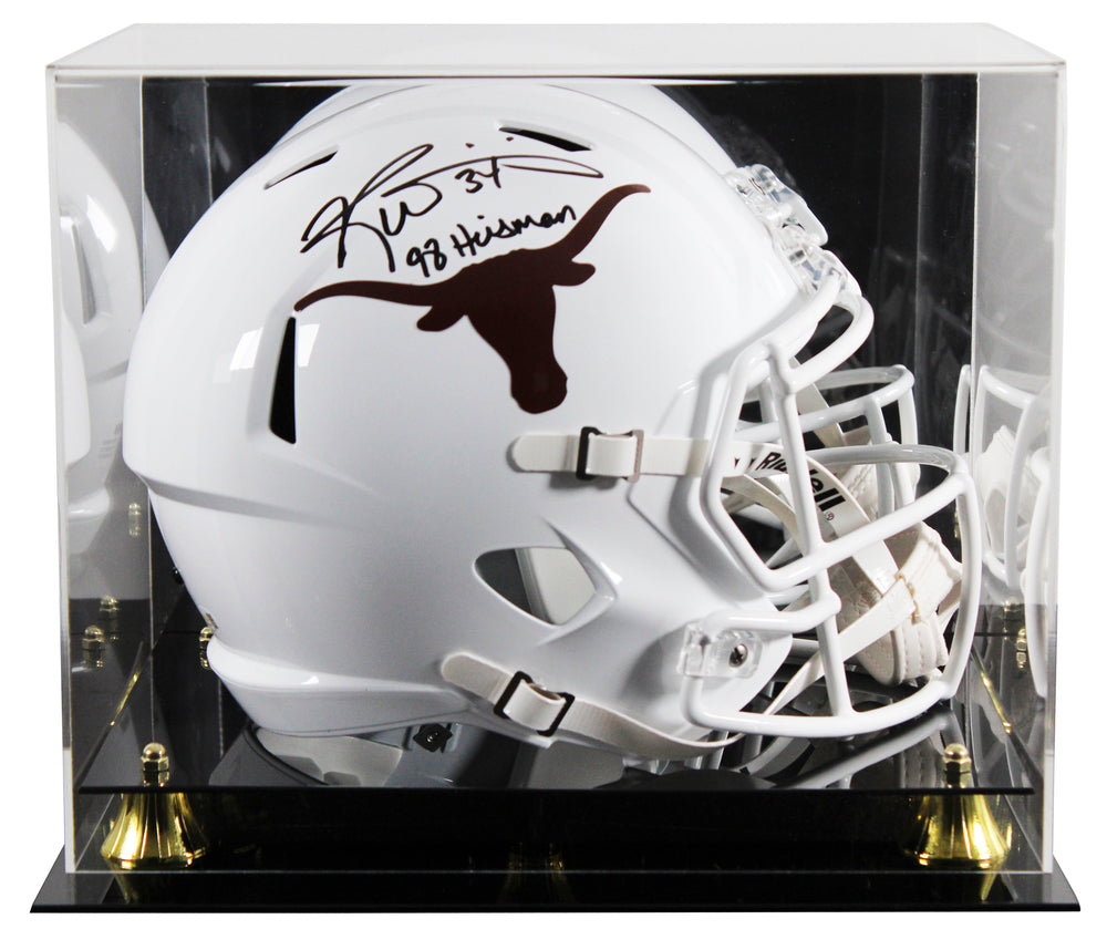 Texas Ricky Williams "98 Heisman" Signed F/S Speed Rep Helmet W/ Case JSA Wit