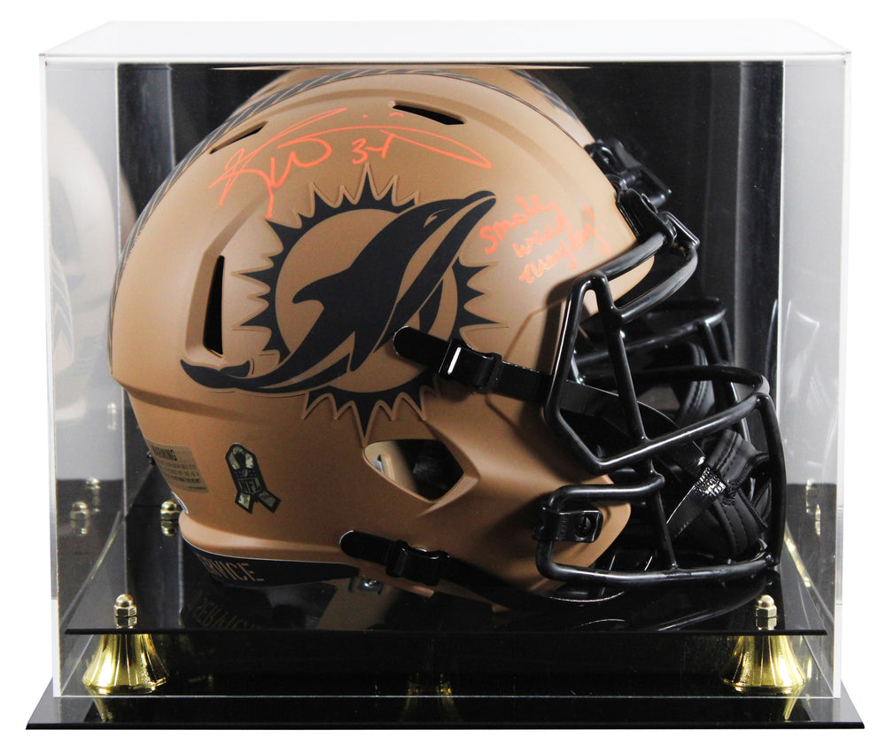 Dolphins Ricky Williams "SWE" Signed STS II F/S Speed Rep Helmet W/ Case JSA Wit