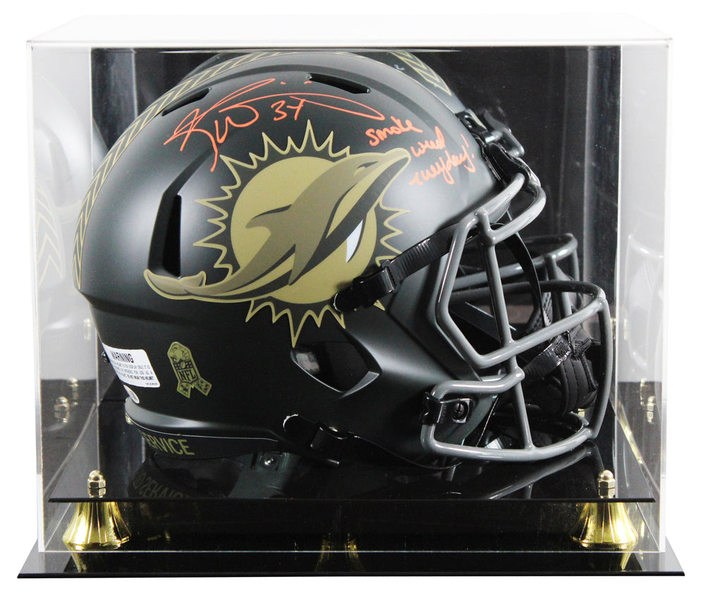 Dolphins Ricky Williams "SWE" Signed STS IV F/S Speed Rep Helmet W/ Case JSA Wit