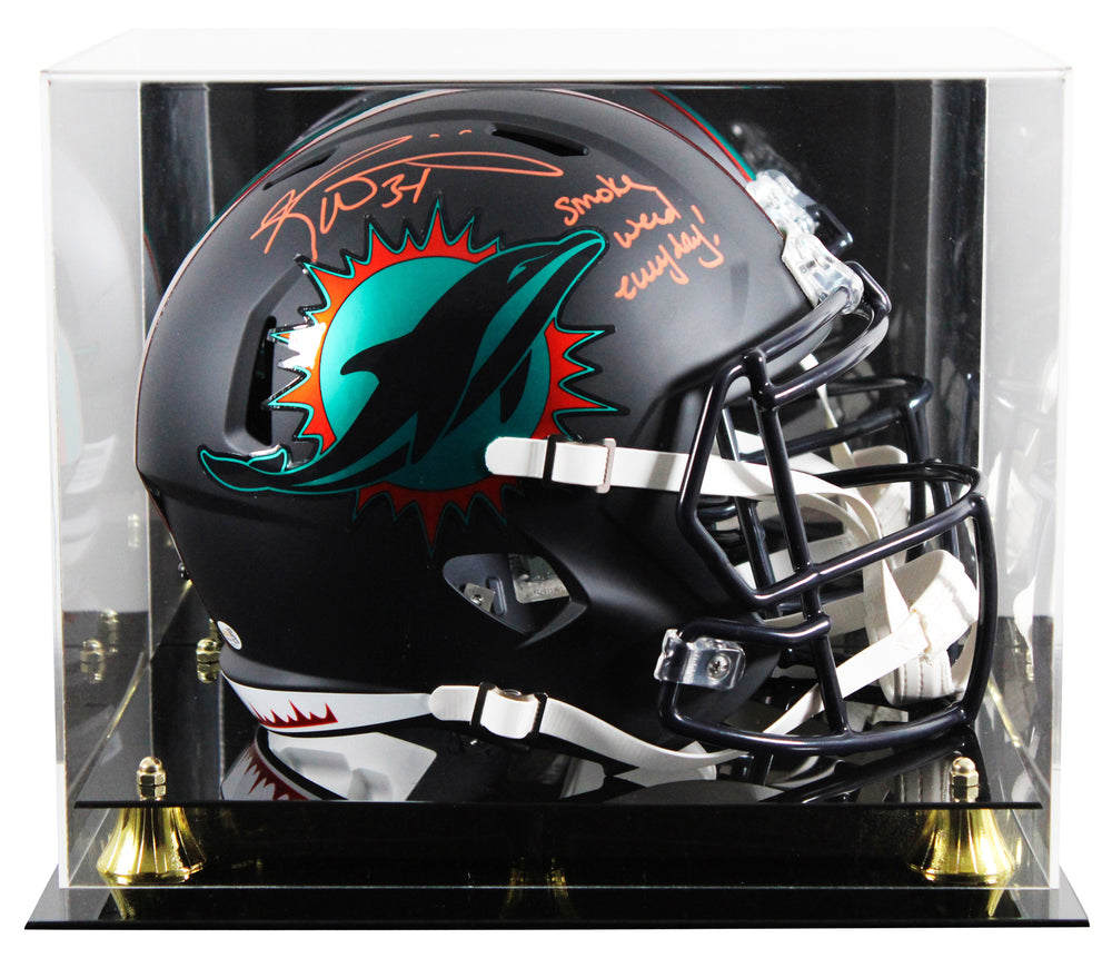 Dolphins Ricky Williams "SWE" Signed Rivalries F/S Speed Rep Helmet W/ Case JSA