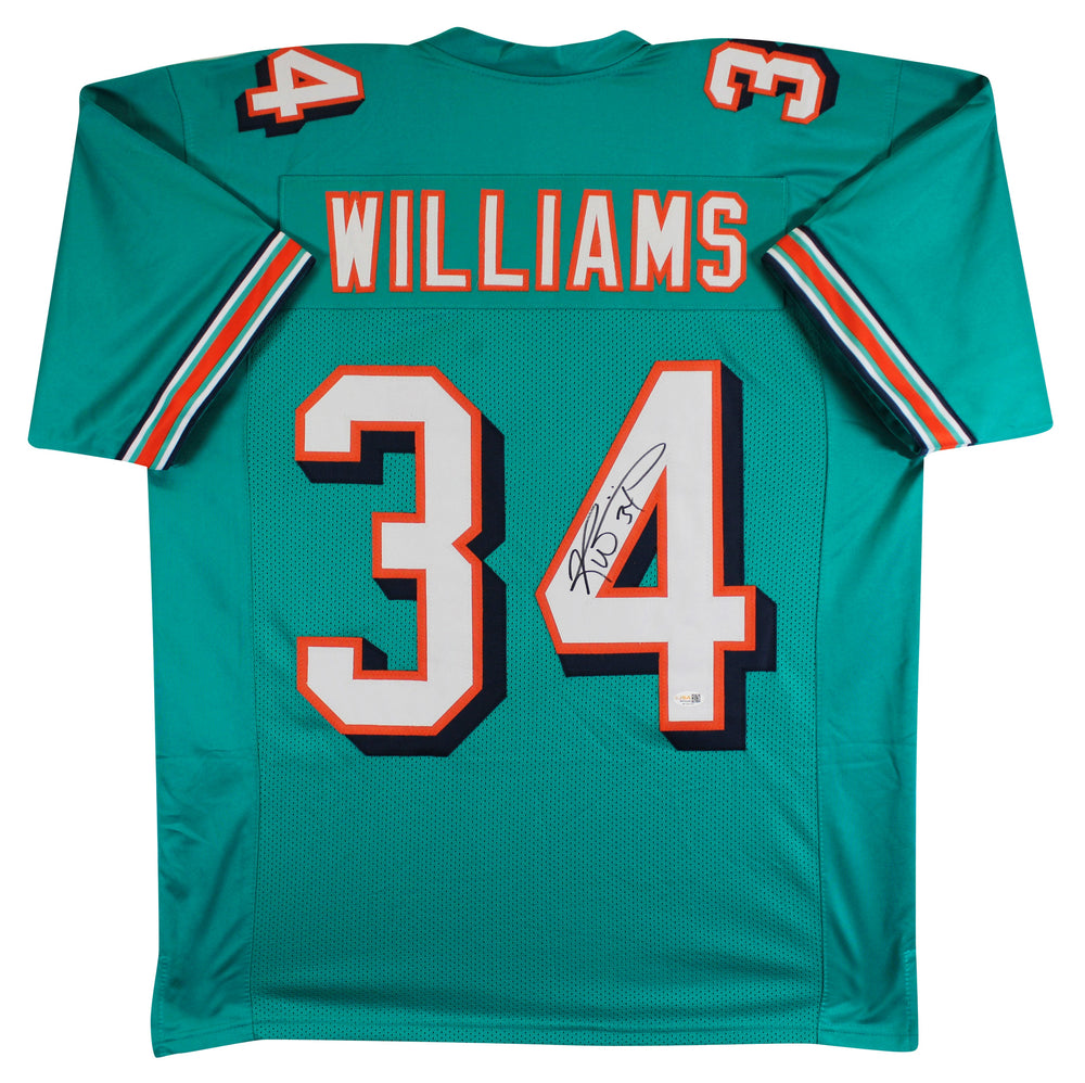 Ricky Williams Authentic Signed Teal Pro Style Jersey Autographed JSA Witness