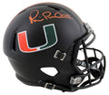 Miami Michael Irvin Signed 2017 Alt Black F/S Speed Rep Helmet W/ Case BAS Wit