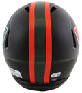 Miami Michael Irvin Signed 2017 Alt Black F/S Speed Rep Helmet W/ Case BAS Wit