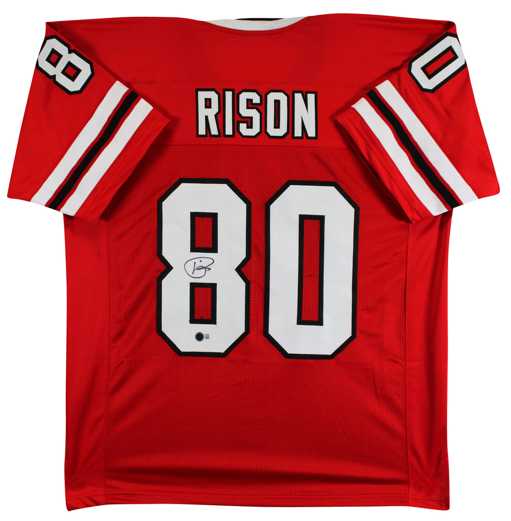 Andre Rison Authentic Signed Red Pro Style Jersey Autographed BAS Witnessed