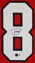 Andre Rison Authentic Signed Red Pro Style Jersey Autographed BAS Witnessed