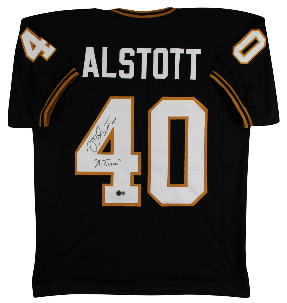 Purdue Mike Alstott "A-Train" Signed Black Pro Style Jersey BAS Witnessed