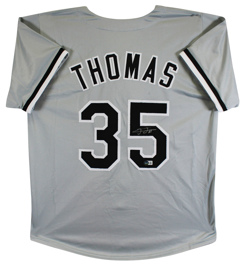 Frank Thomas Authentic Signed Grey Pro Style Jersey Autographed BAS Witnessed 2