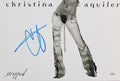 Christina Aguilera Authentic Signed Stripped Album Cover W/ Vinyl JSA #CF71406