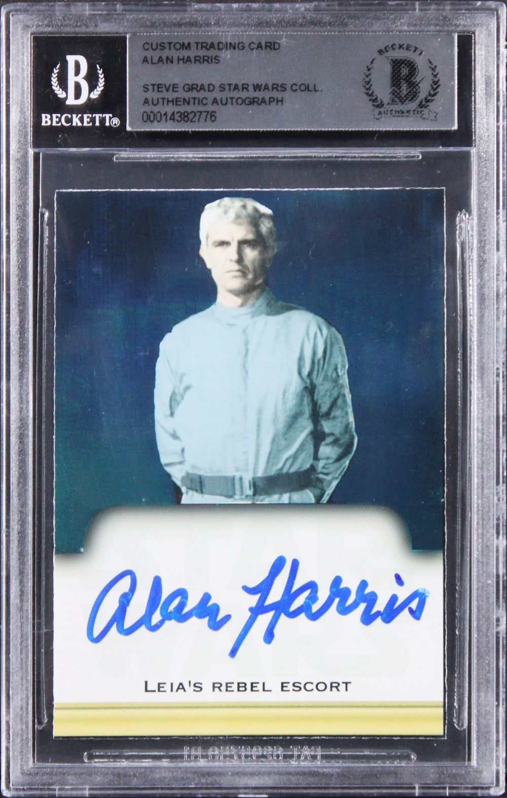 Alan Harris Star Wars Authentic Signed Custom Trading Card BAS Slabbed 1