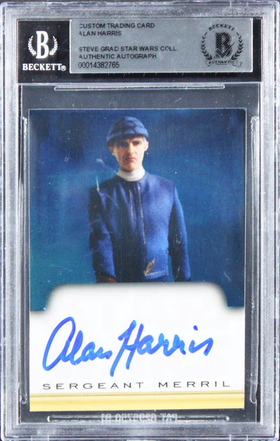 Alan Harris Star Wars Authentic Signed Custom Trading Card BAS Slabbed 2