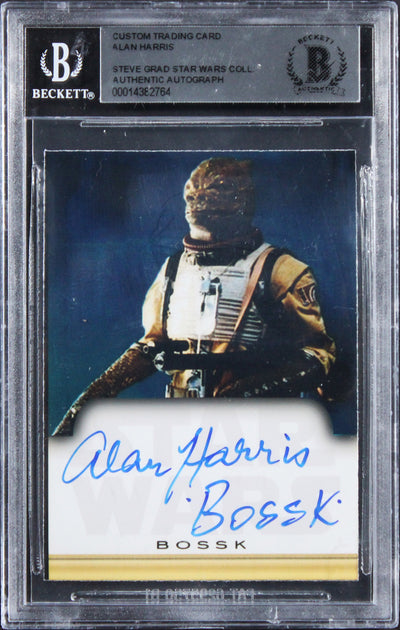 Alan Harris Star Wars "Bossk" Authentic Signed Custom Trading Card BAS Slabbed