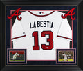 Braves Ronald Acuna Jr. Signed White Majestic Framed Jersey JSA 5