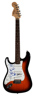 GNR (5) Rose, Slash, Stradlin, Adler & McKagan Signed Fender Squier Guitar JSA
