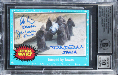 (3) Donaldson +2 "Jawa" Signed 2015 Star Wars JTTFA #24 Card Auto 10 BAS Slab