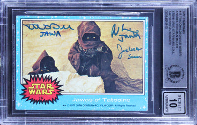 (3) Donaldson +2 "Jawa"  Signed 1977 Star Wars #16 Card Auto 10! BAS Slabbed