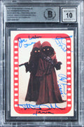 (4) Miller +3 "Jawa" Signed 1977 Star Wars Stickers #41 Card Auto 10! BAS Slab