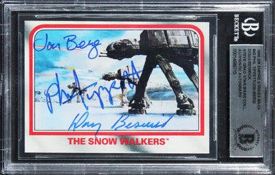 (3) Tippett +2 Signed 1980 Star Wars Empire Strikes Back #43 Card BAS Slabbed