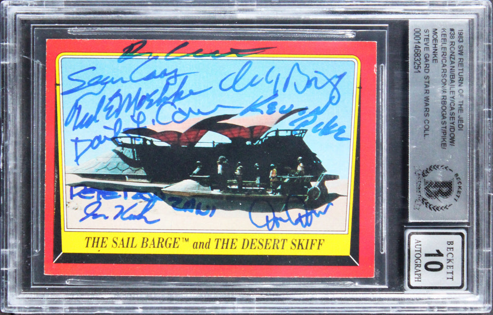 (9) Ronzani +8 Signed 1983 Star Wars Return Of The Jedi #38 Card BAS Slabbed
