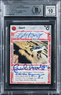 (3) Huston +2 Signed 1997 Star Wars Dagobah #34 Card Auto Grade 10! BAS Slabbed