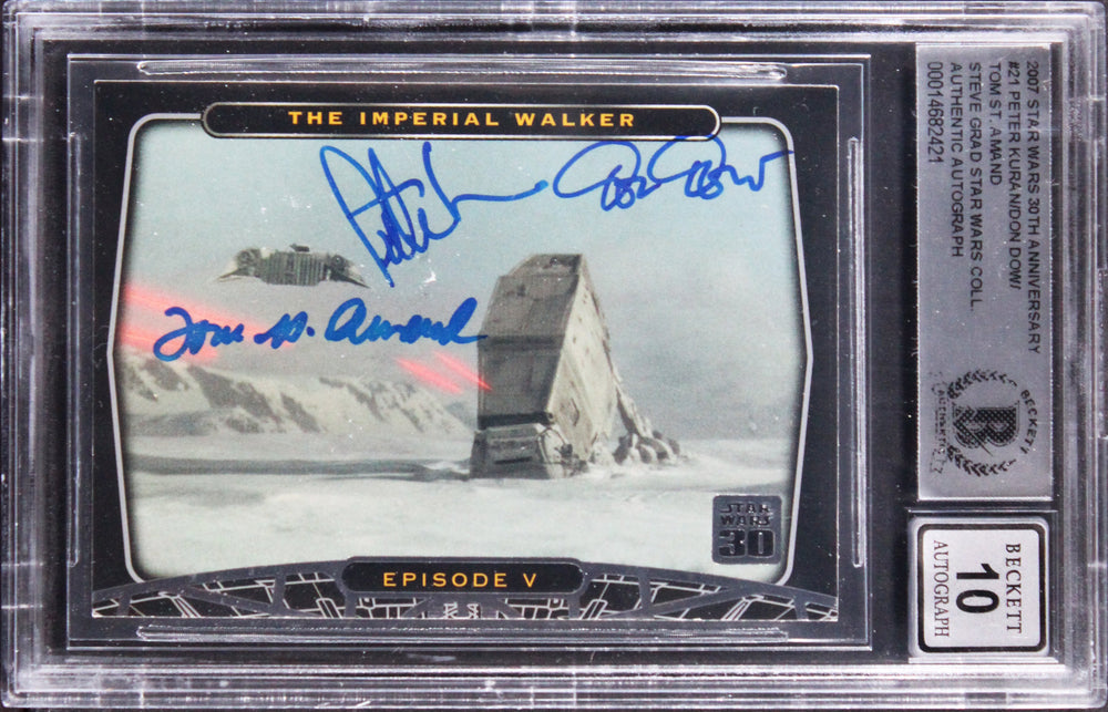 (3) Kuran +2 Signed 2007 Star Wars 2007 30th Anniv #21 Card Auto 10! BAS Slabbed