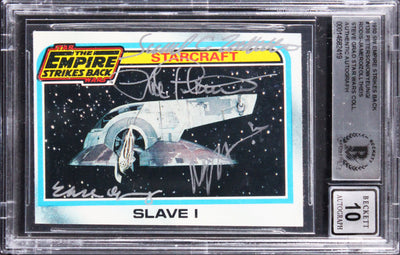 (4) Peterson +3 Signed 1980 Star Wars ESB #138 Card Auto Grade 10! BAS Slabbed