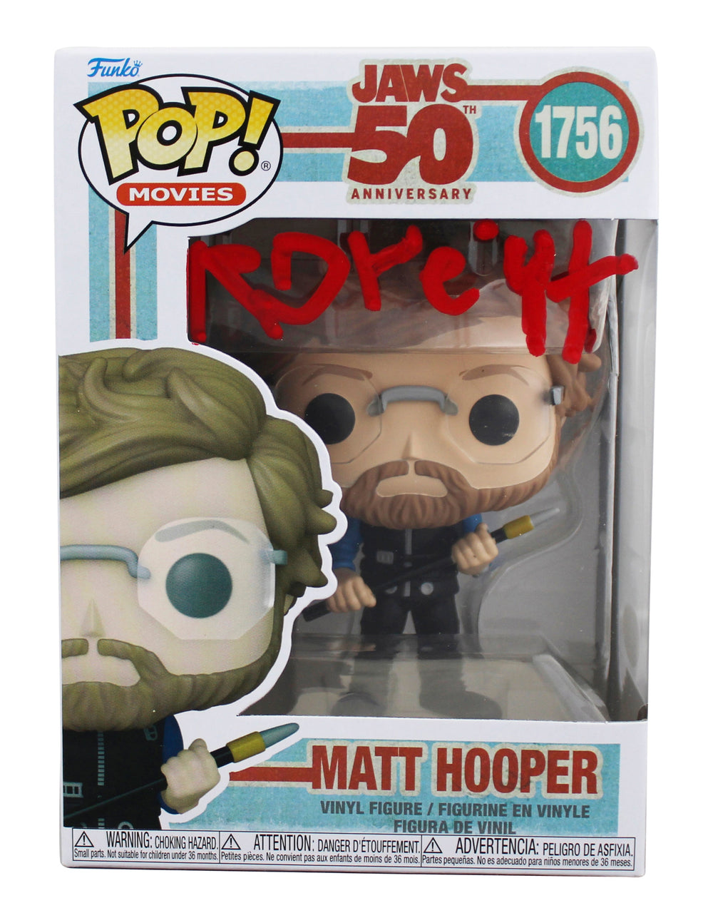 Richard Dreyfuss Jaws Signed Matt Hooper #1756 Funko Pop Figure JSA #CF95521