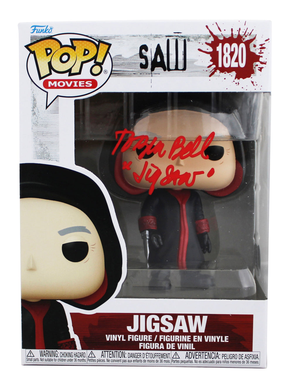 Tobin Bell Saw "Jigsaw" Signed #1820 Funko Pop Vinyl Figure BAS Wit #3W152035