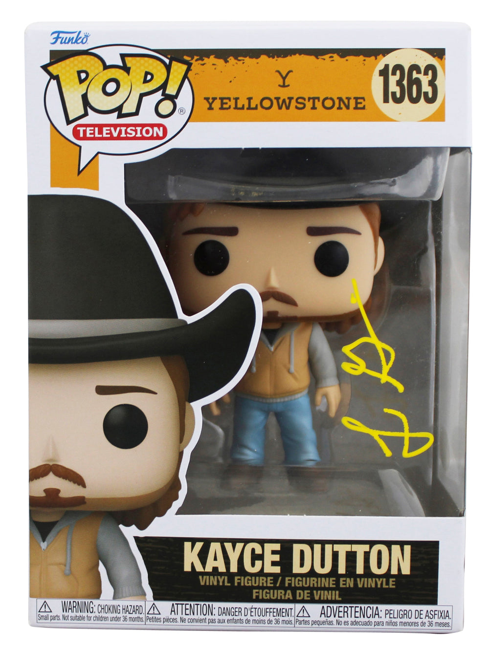 Luke Grimes Yellowstone Signed Kayce Dutton #1363 Funko Pop Figure JSA #CA36609