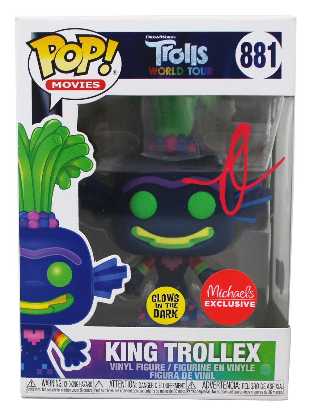 Anthony Ramos Trolls Signed King Trollex #881 Funko Pop Figure BAS #BQ56259