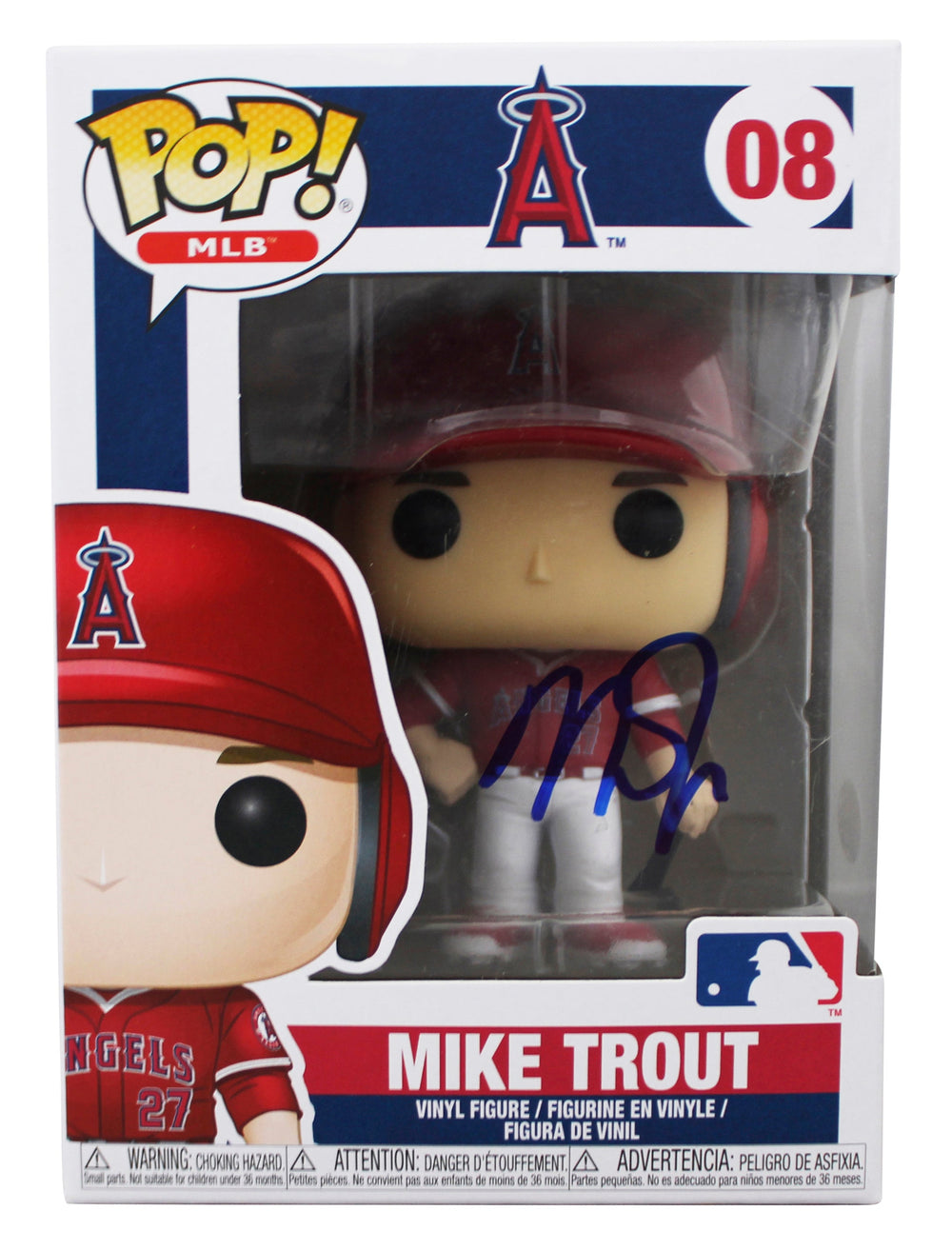 Angels Mike Trout Authentic Signed #08 Funko Pop Vinyl Figure JSA #CE53114