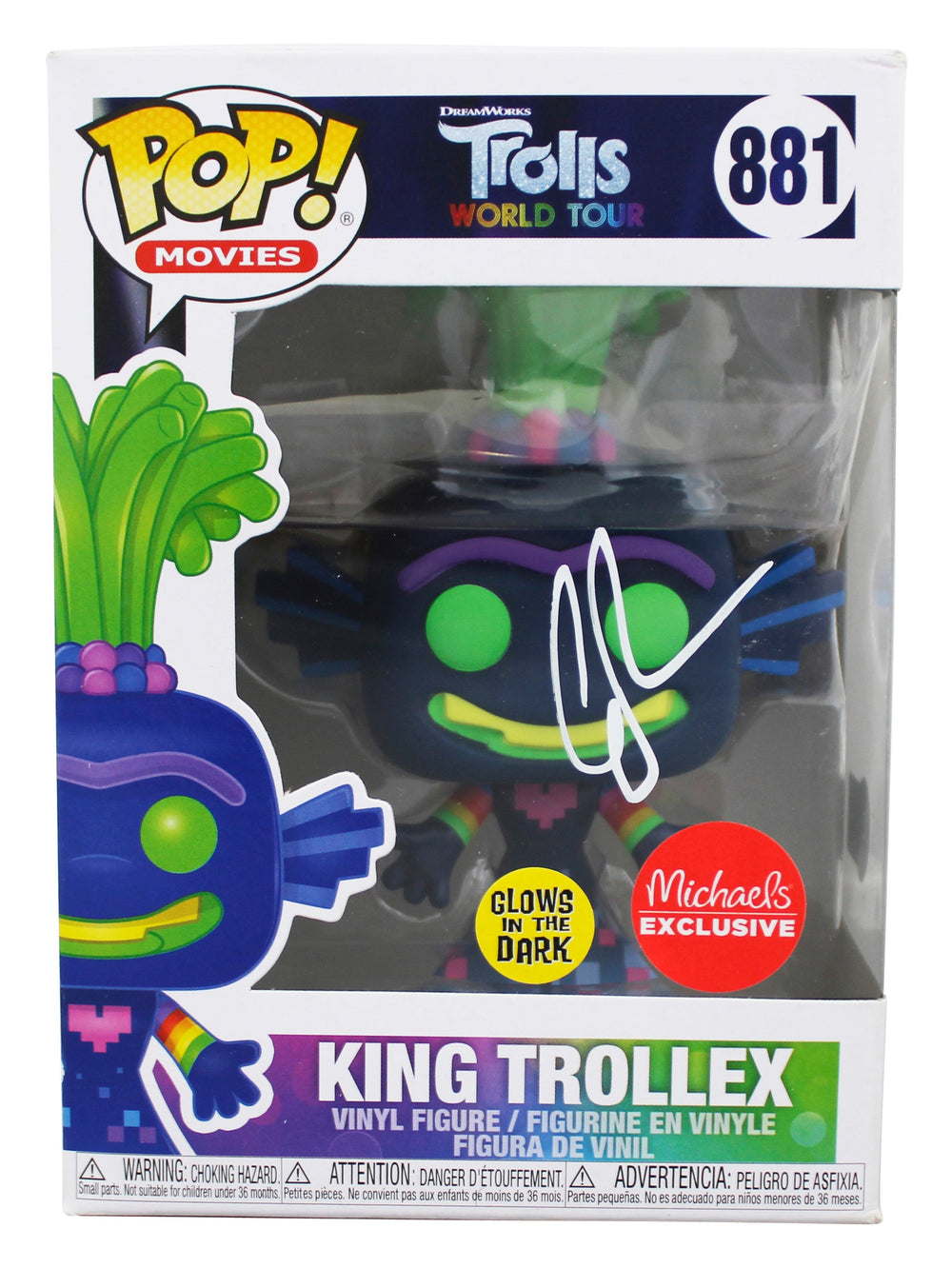Anthony Ramos Trolls Signed King Trollex #881 Funko Pop Figure BAS #BQ56281