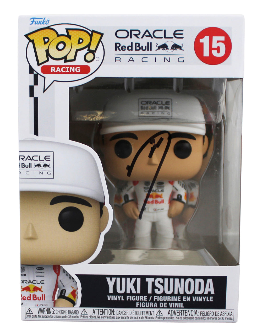 Yuki Tsunoda Formula 1 Authentic Signed #15 Funko Pop Vinyl Figure JSA #CK21661
