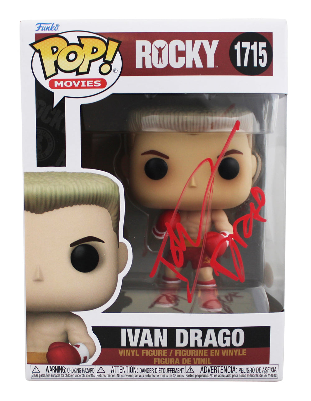 Dolph Lundgren Rocky IV Signed Ivan Drago #1715 Funko Pop Figure JSA #CF51269