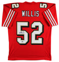 Patrick Willis "HOF 24" Signed Red Pro Style Jersey w/ Dropshadow BAS Witness 3