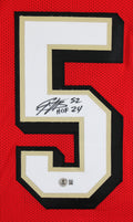 Patrick Willis "HOF 24" Signed Red Pro Style Jersey w/ Dropshadow BAS Witness 3