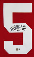 49ers Patrick Willis "HOF 24" Signed Red Mitchell & Ness Jersey BAS Witnessed