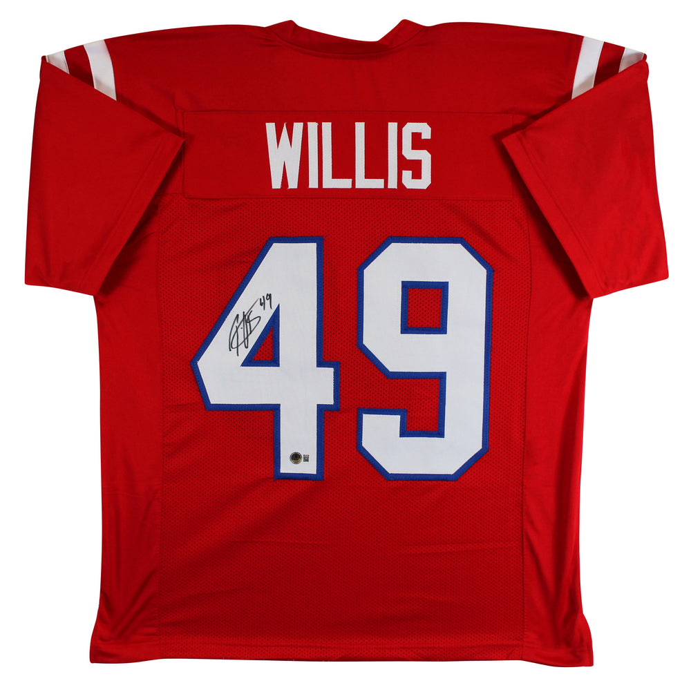 Ole Miss Patrick Willis Authentic Signed Red Pro Style Jersey BAS Witnessed